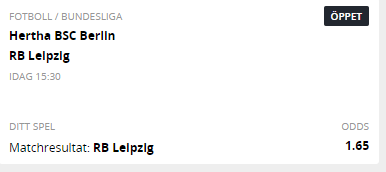 Speltips: Leipzig vinner