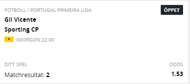 Speltips: Sporting vinner speltips, tips, odds, betting, fotboll